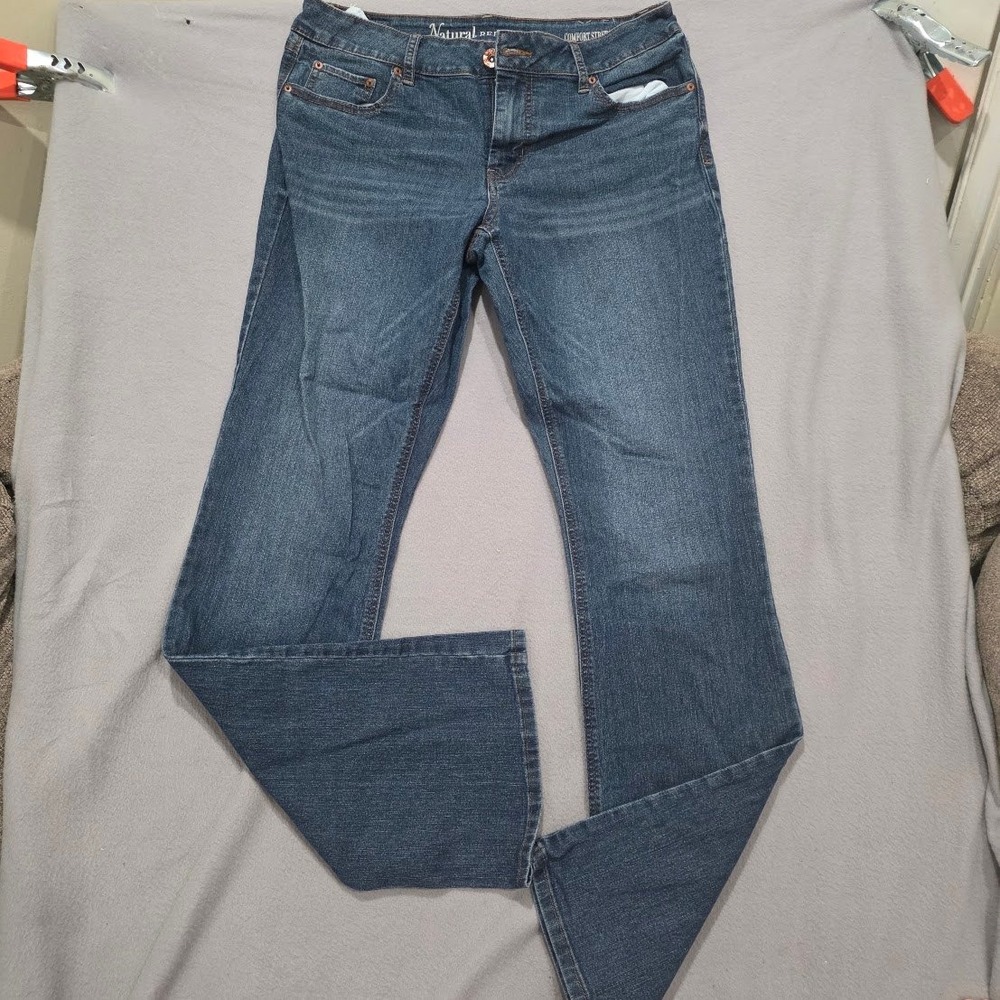 Natural Reflections Womens 12T Bootcut Jeans Blue Comfort Stretch Denim Tall 32L